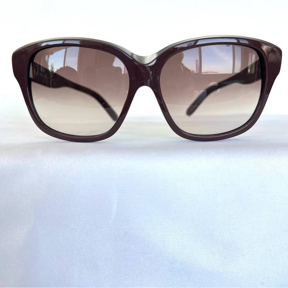 CHLOÈ CL 2138 C03 135 Brown Gradient Lens Brown Silver Frame Cat Eye Sunglasses